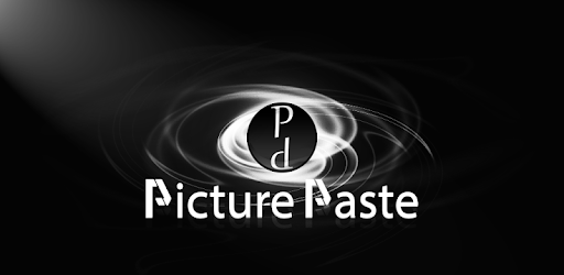 Mirrored 'P' letters on a dark background and large title font for Picture Paste